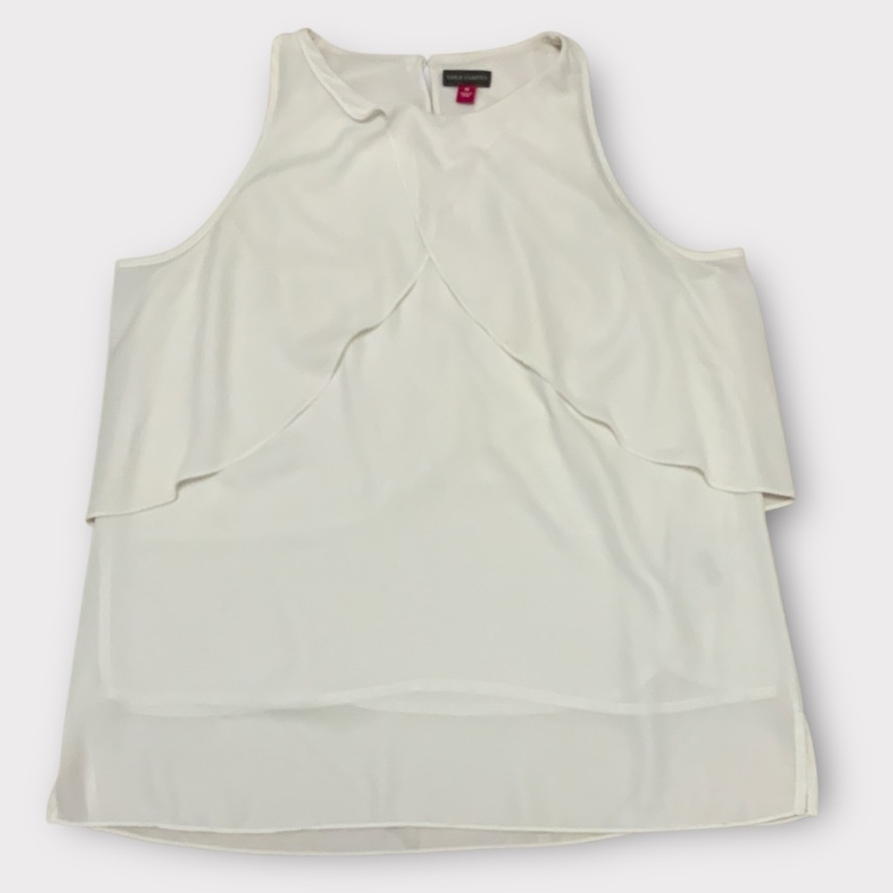 Vince Camuto Sleeveless Chiffon Layered Flowy Blouse Size Medium #210